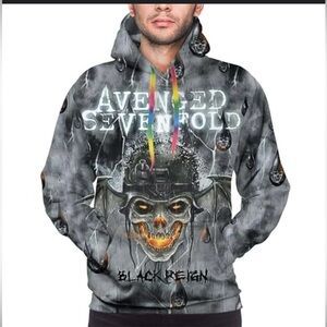 AVENGED SEVENFOLD Gray Pullover Hoodie MENS 
SIZE XL